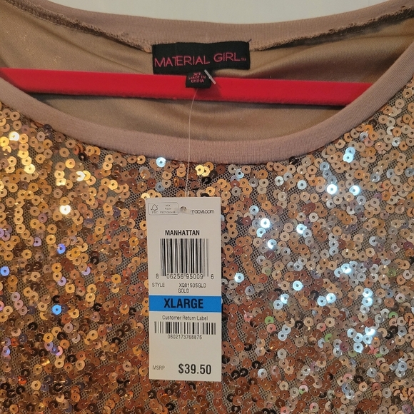 NWT Gold Sequin Women's Top - Picture 5 of 8